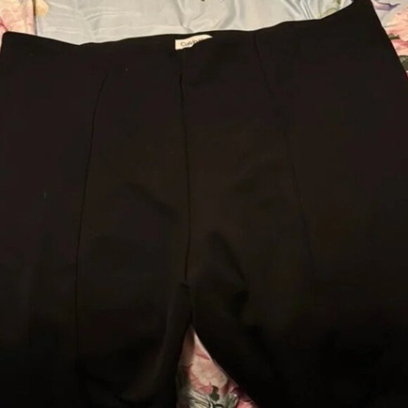 Calvin Klein Black wide-leg Trouser Pants, loose fit elegant XL🆕 📦⌚🏃🏻💨⚡🚚 - Picture 6 of 10